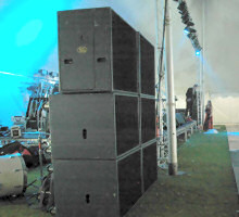 Turbosound TSE and TMS 16K Cabinets and stage wedge monitors