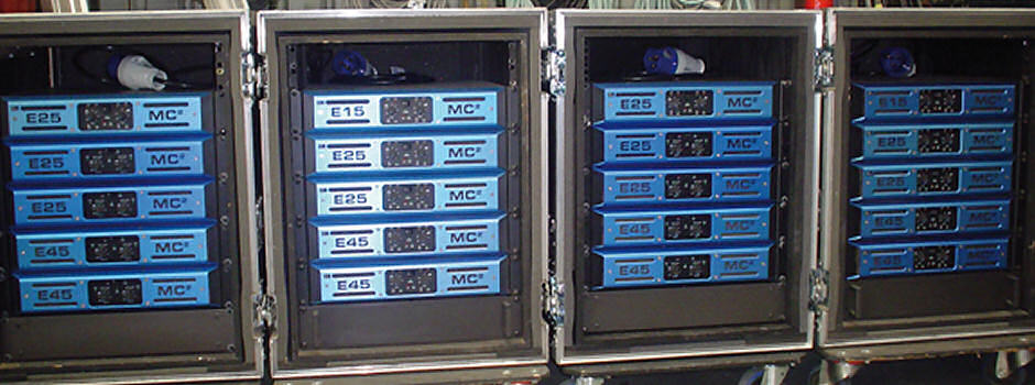 Power Amplification Racks with MC2 Sound System Amplifiers